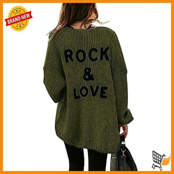 Soft Long Sleeve Open Front Cardigan Sweater Oversized Loose Fit - Picture 2 of 8